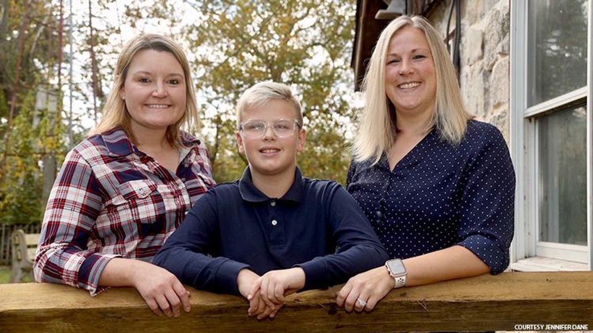 Jennifer Dane, Megan Stratton and their son Brayden