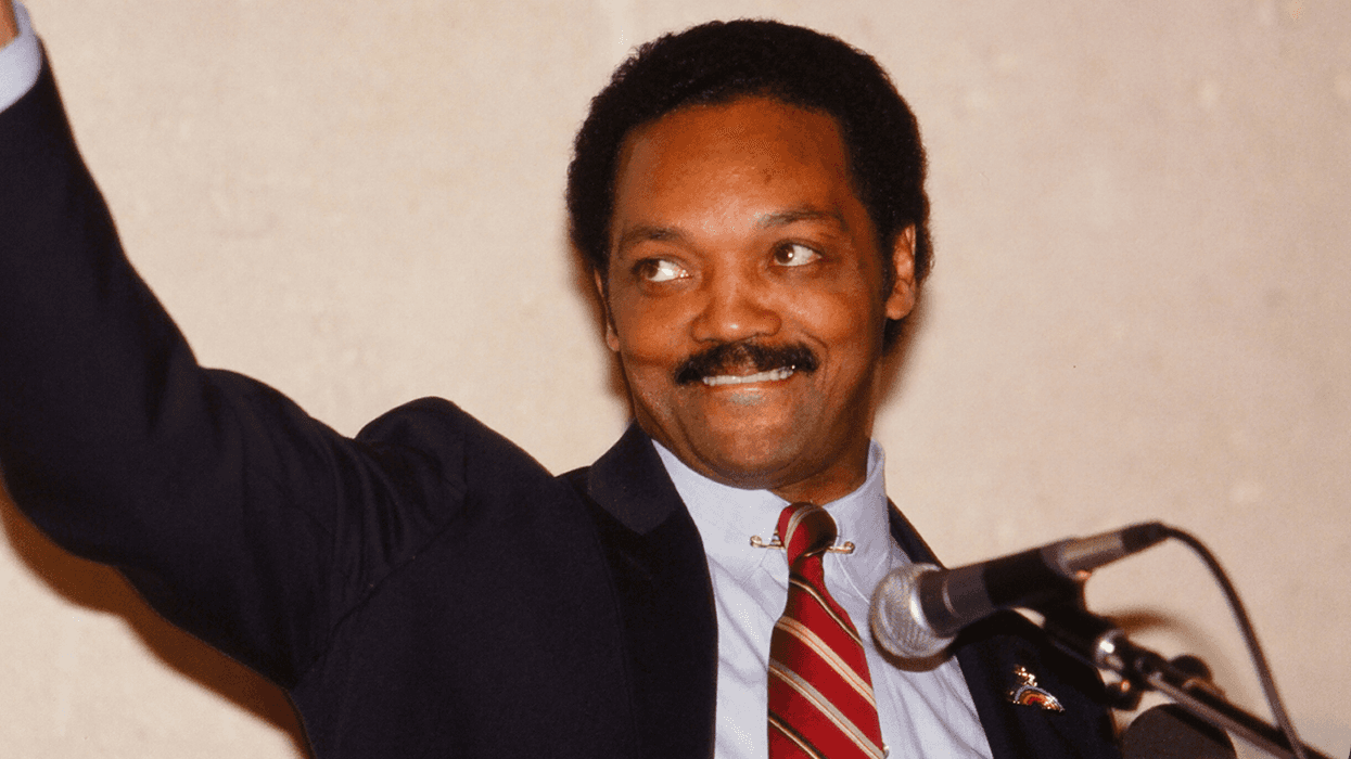 Jesse Jackson speaking at the Arizona State University, April 12, 1984.