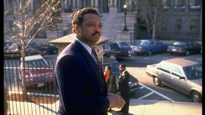 We shared a rainbow with Jesse Jackson, who shook our hands when no one else would