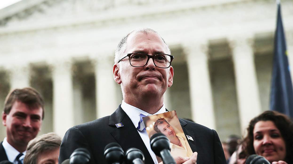 Jim Obergefell speaking to the press in 2015