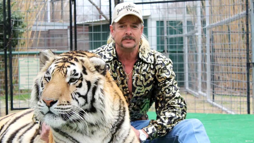 Joe Exotic pictured with tiger