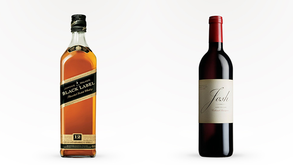 Johnnie Walker Black Label 12 Year Scotch and Josh Cellars Cabernet Sauvignon