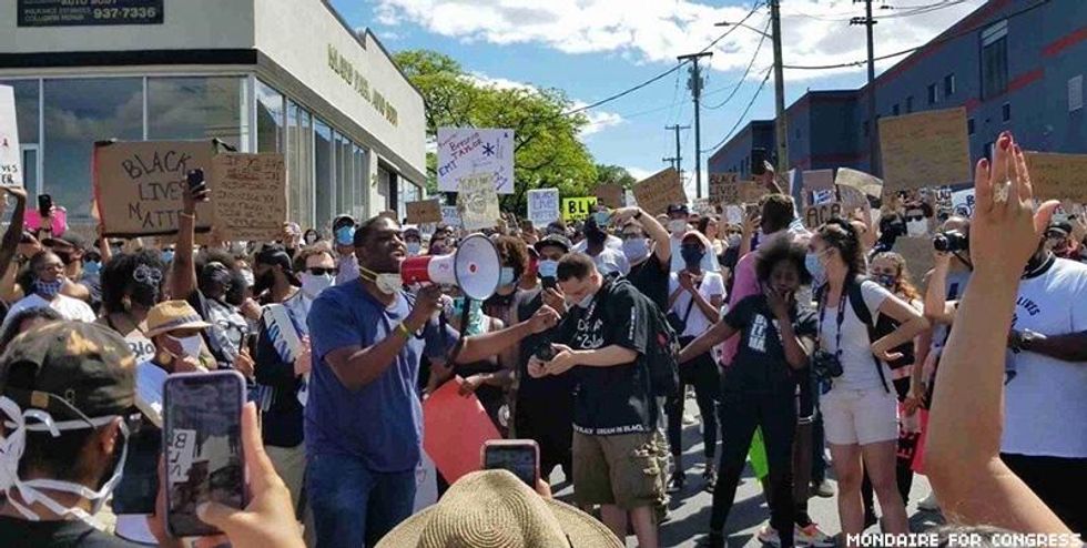 Jones at Black Lives Matter demonstration