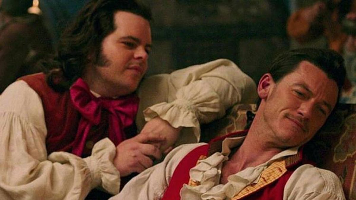 Josh Gad and Luke Evans in 'Beauty and the Beast'