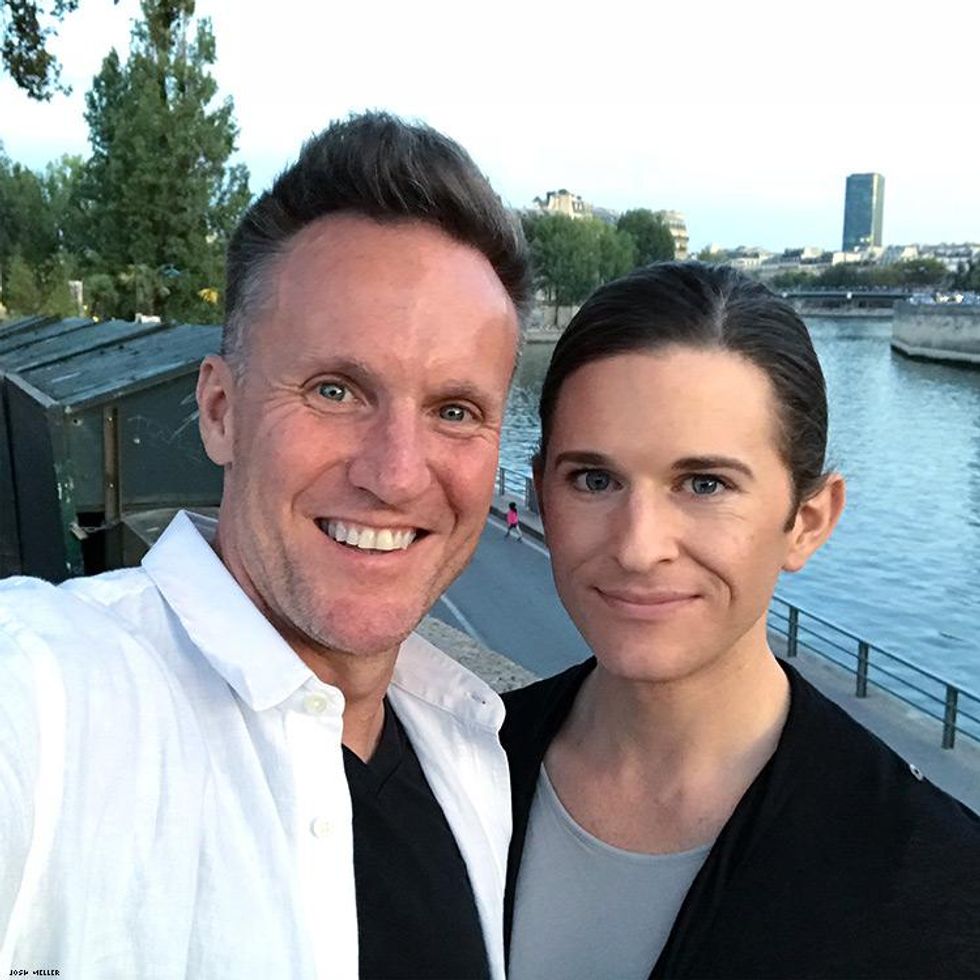 Josh Miller and Theo Edmonds after the Gay Games closing ceremony. Read more about them below.