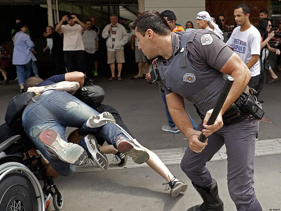 Just another day of violence at a Trump rally: Brazil