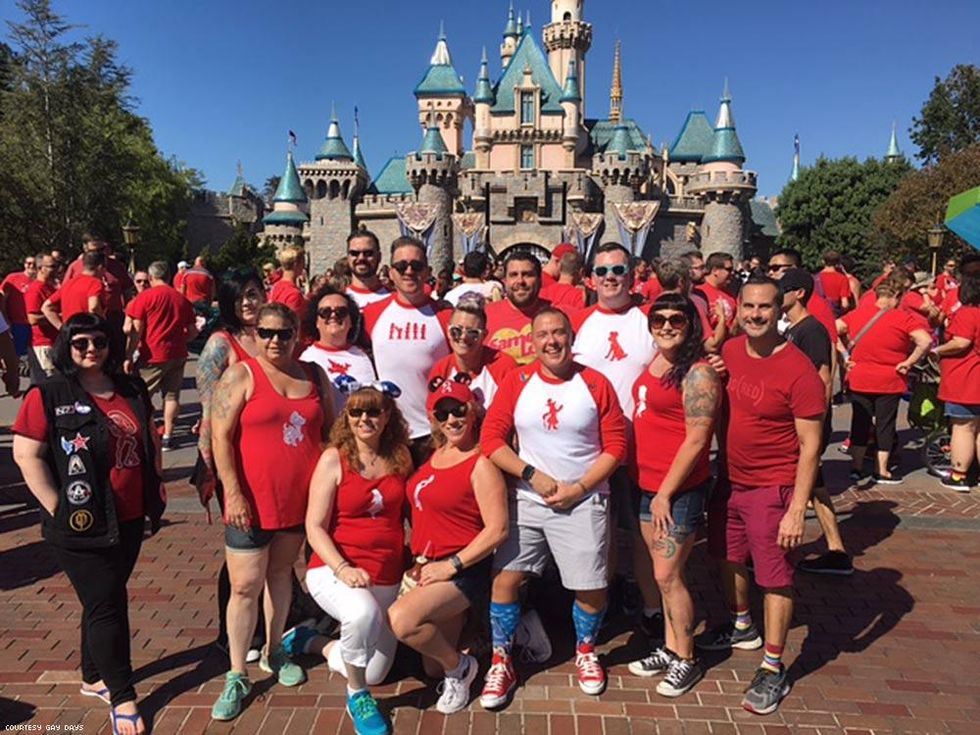 Just look for the red T-shirts and you will know they are part of your tribe of family, friends, and allies on this special day at Disneyland in Southern California.