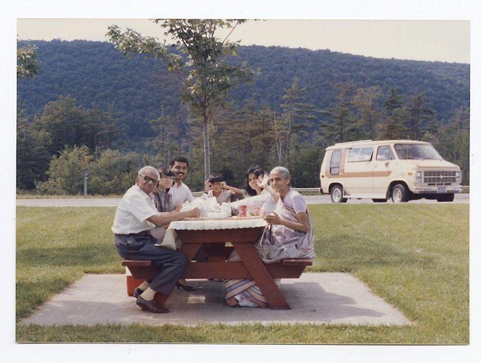Kal Penn and his family on a family trip