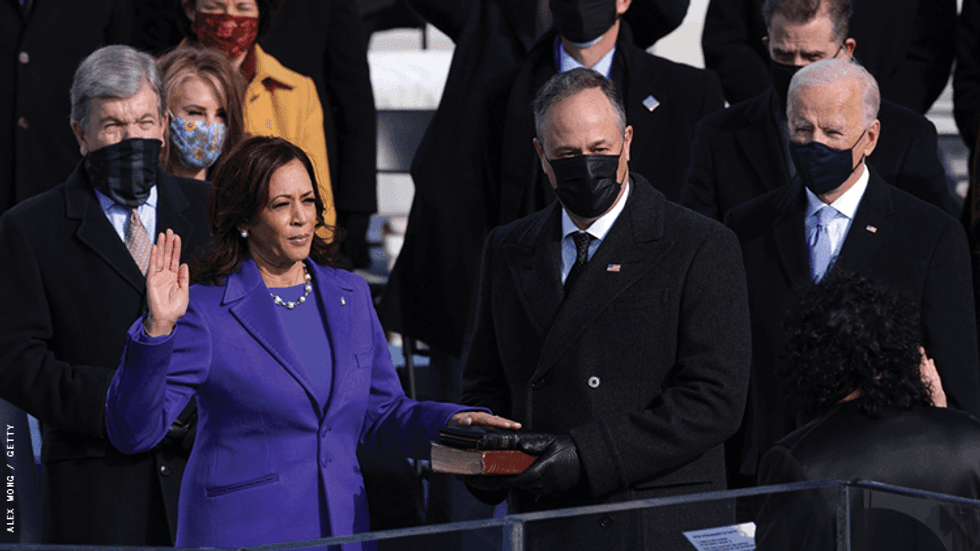 Kamala Harris takes oath of office