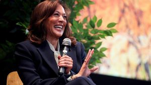 Kamala Harris thrills crowd with surprise appearance at iconic West Hollywood gay bar