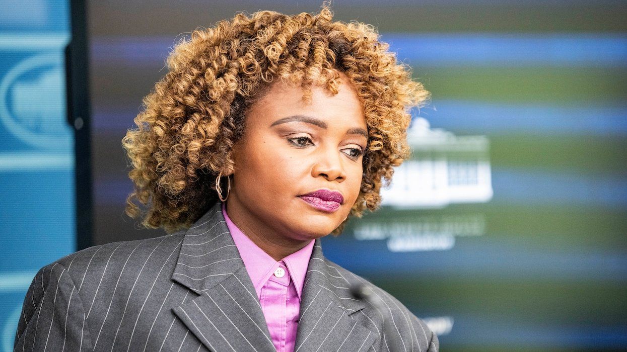 Karine Jean-Pierre at a White House press briefing last October