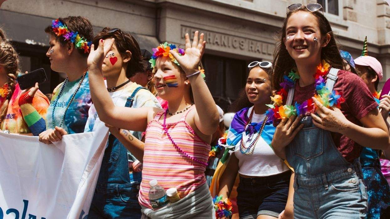 kids in a pride parade
