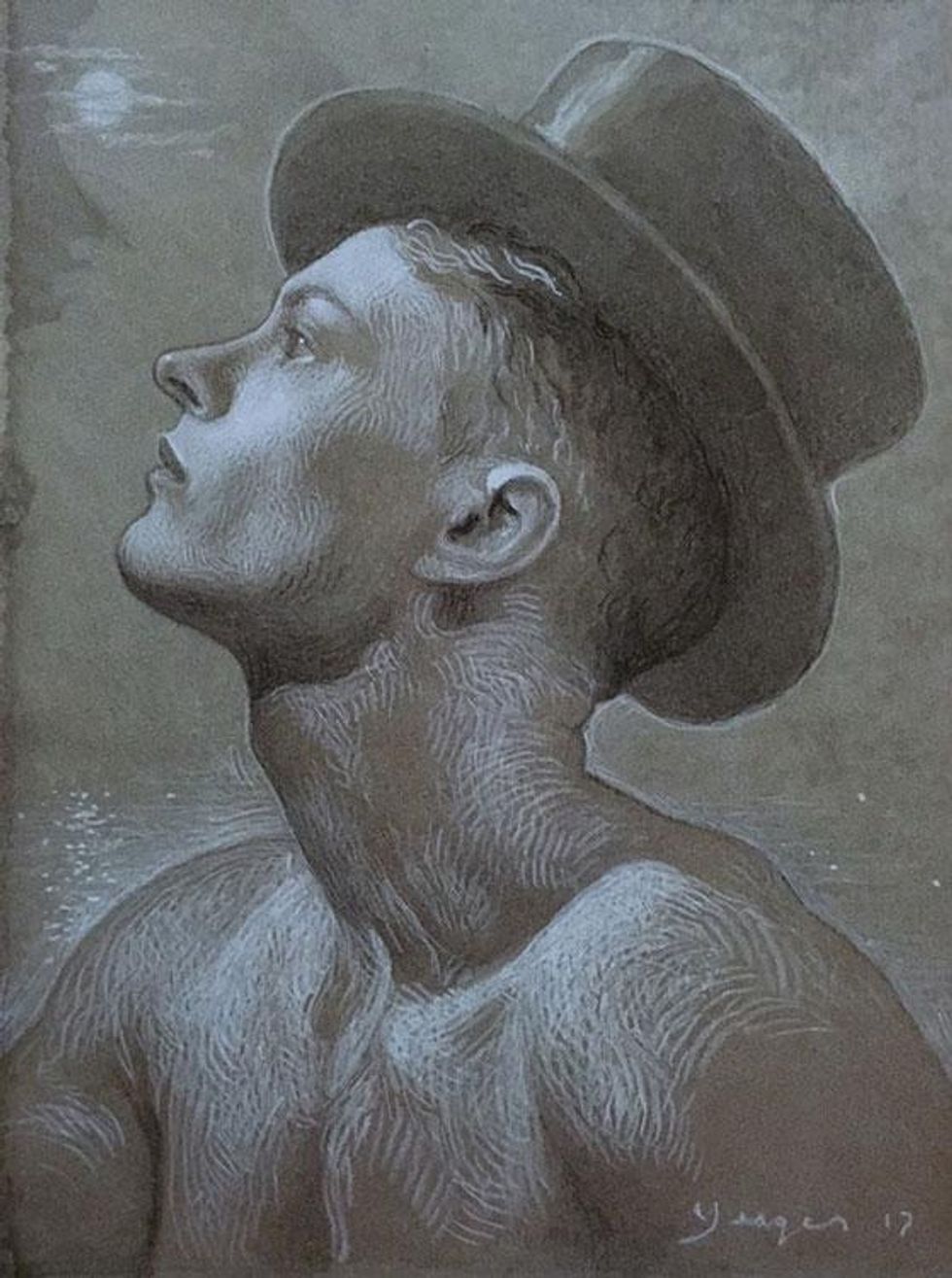 'Kim David Smith, silver moon portrait' 2017