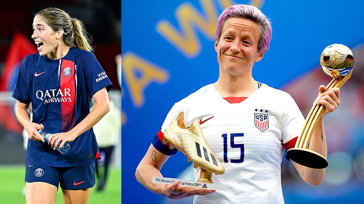 Korbin Albert Womens Champions League womens soccer european football Megan Rapinoe celebrates winning 2019 FIFA Womens World Cup