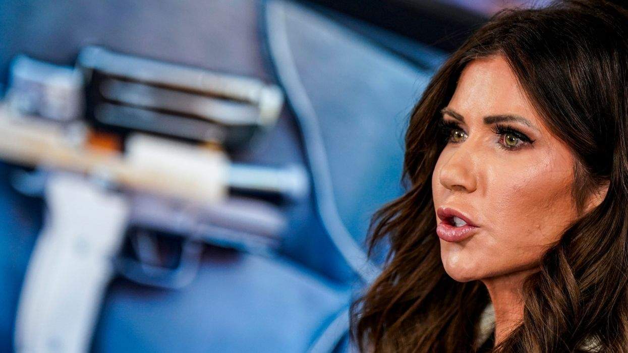 kristi noem at a press conference