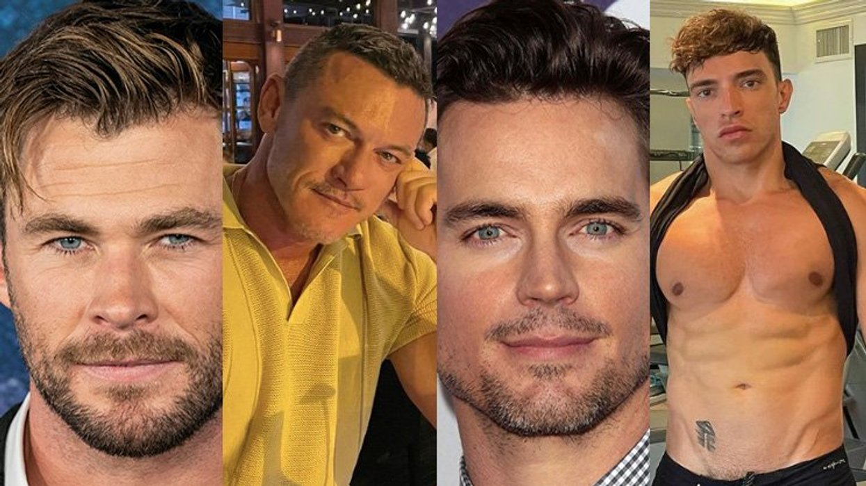 (L to R) Chris Hemsworth, Luke Evans, Matt Bomer, and Franek Skywalker