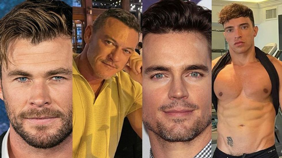 (L to R) Chris Hemsworth, Luke Evans, Matt Bomer, and Franek Skywalker