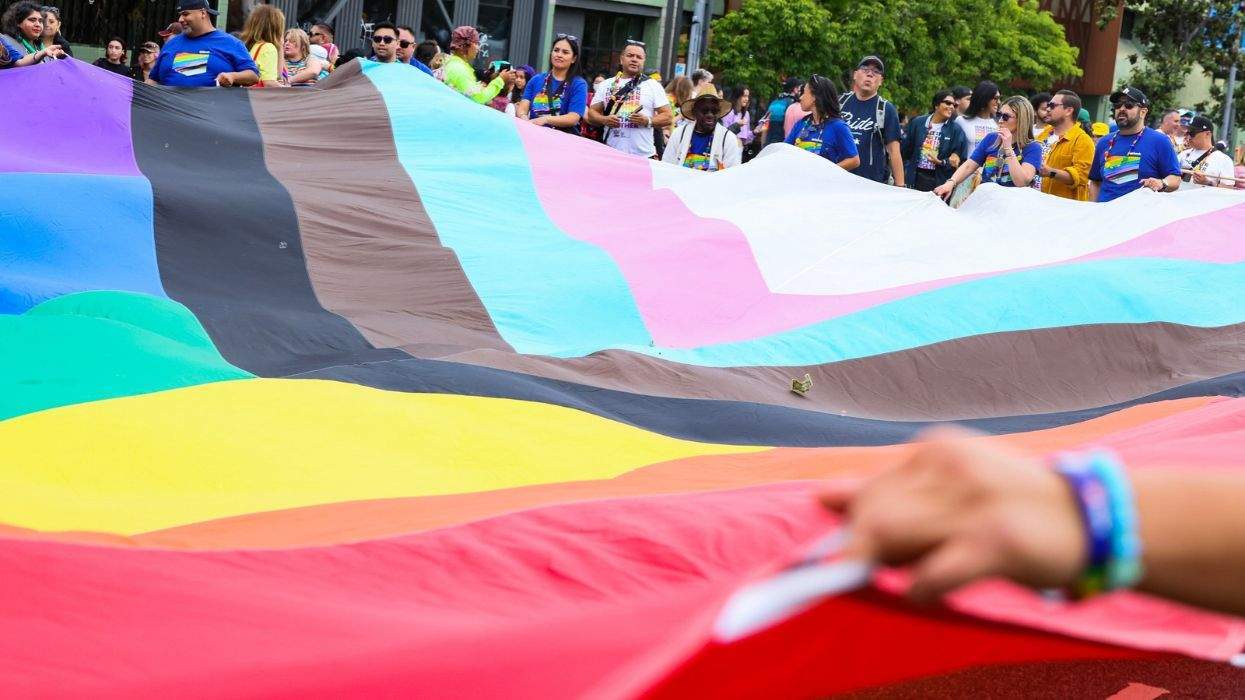 large pride flag in California