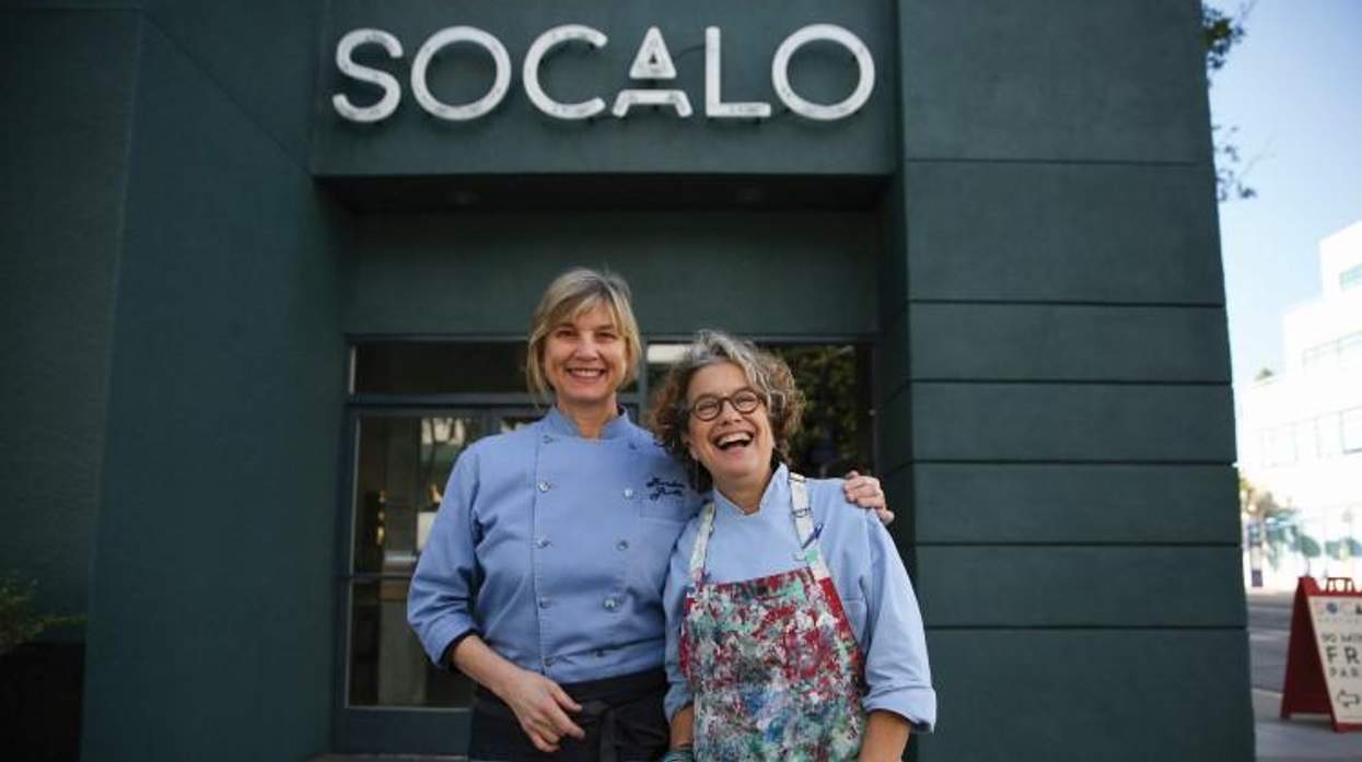 Lesbian Chef Susan Feniger (seen here with fellow chef and biz partner Mary Sue Milliken) is Cooking with Fire to Protect Restaurants