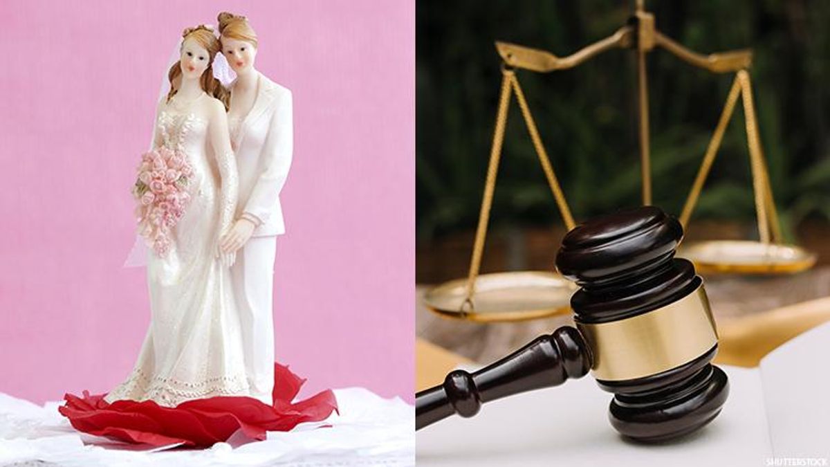Lesbian wedding cake and a judge’s gavel