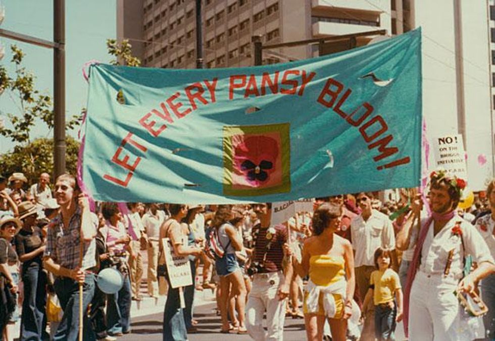 "Let Every Pansy Bloom" banner