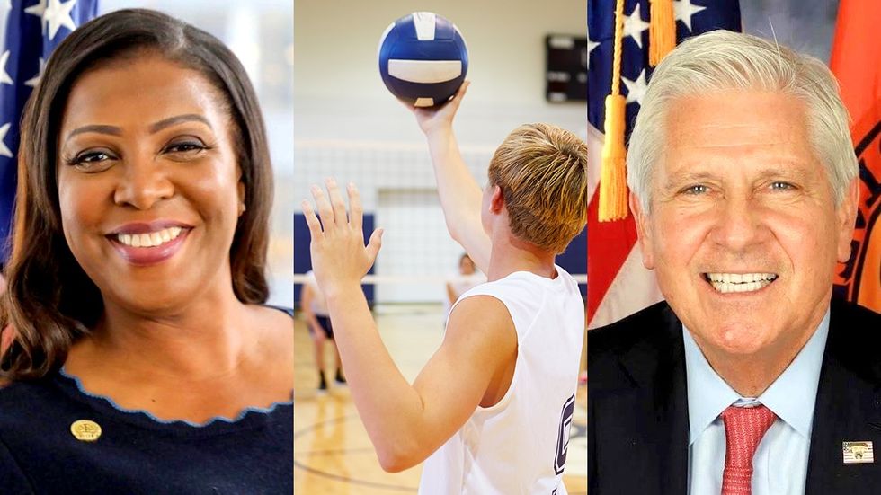 letitia james New York state Attorney General Transgender student playing coed highschool volleyball Nassau County Executive Bruce Blakeman