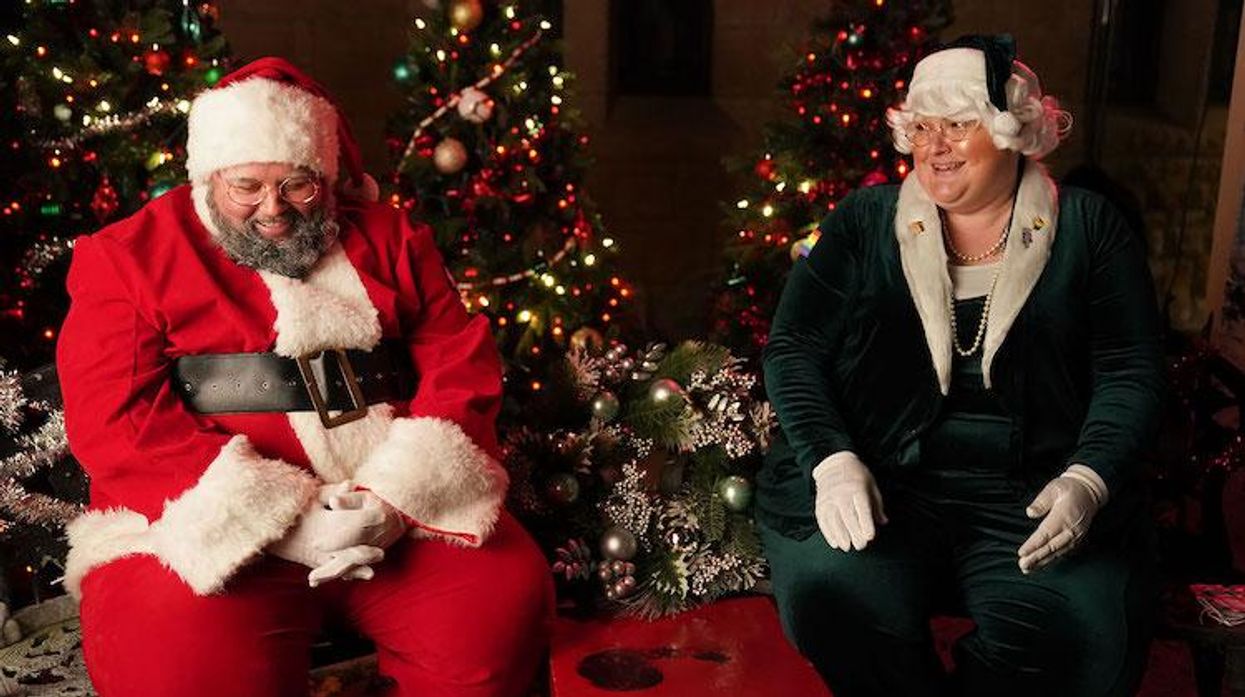 Levi Truax, known as Trans Santa, and his wife Heidi Truax, known as Dr. Claus, in a scene from "Santa Camp"