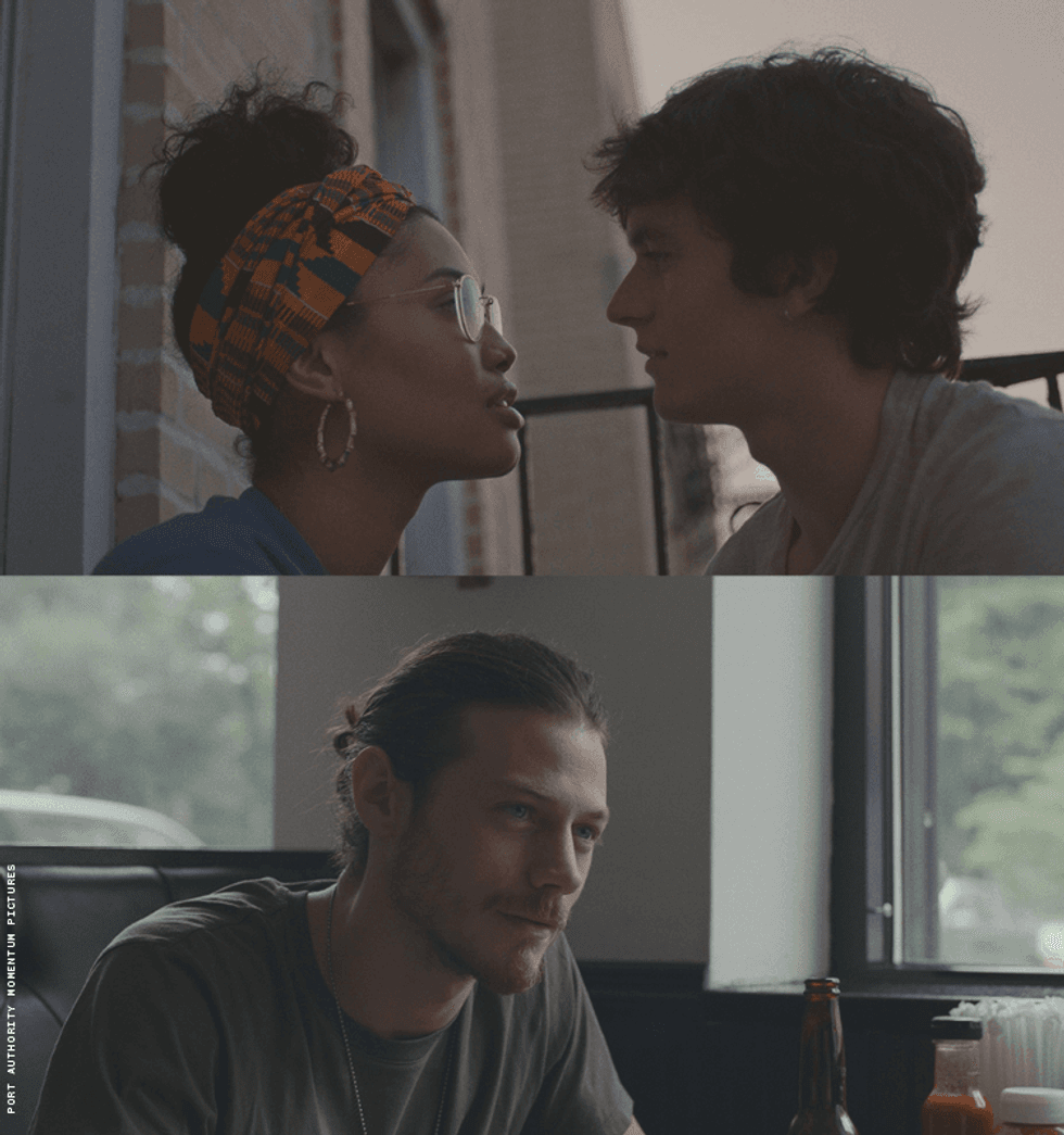 Leyna Bloom with Fionn Whitehead and McCaul Lombardi