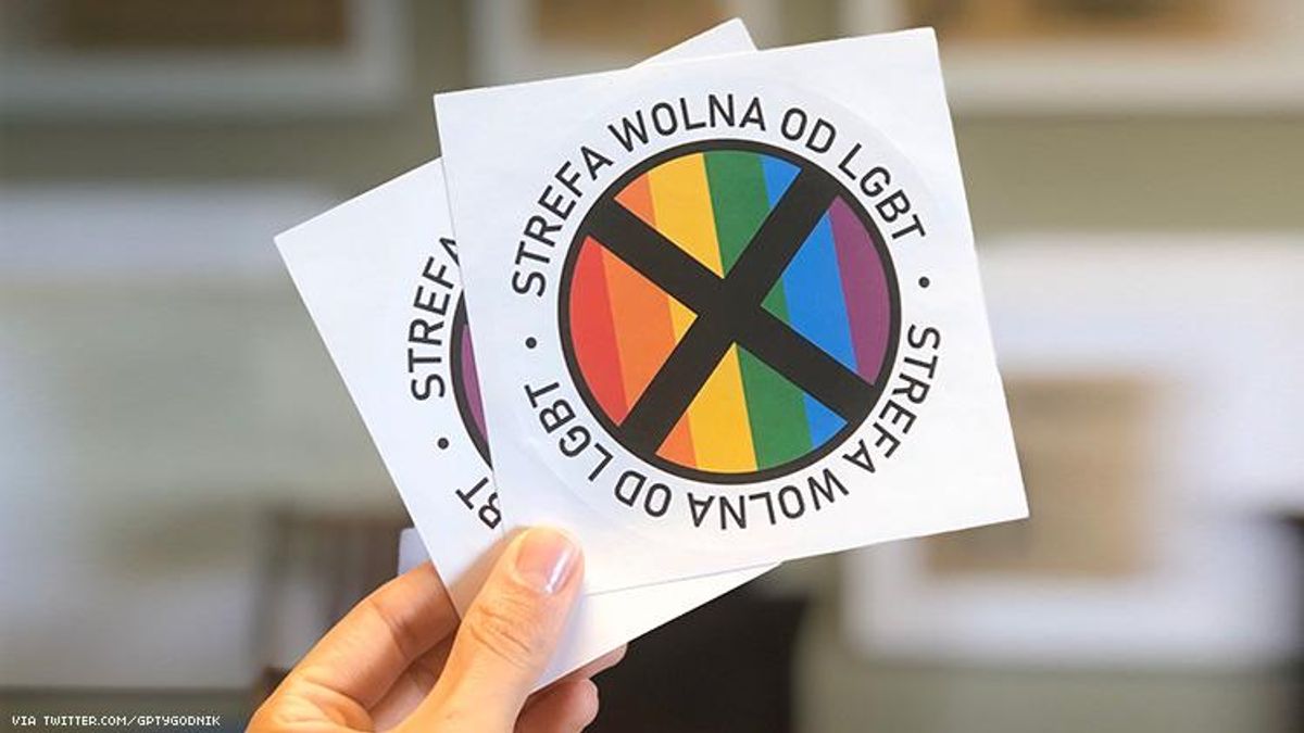 LGBT free zone sticker