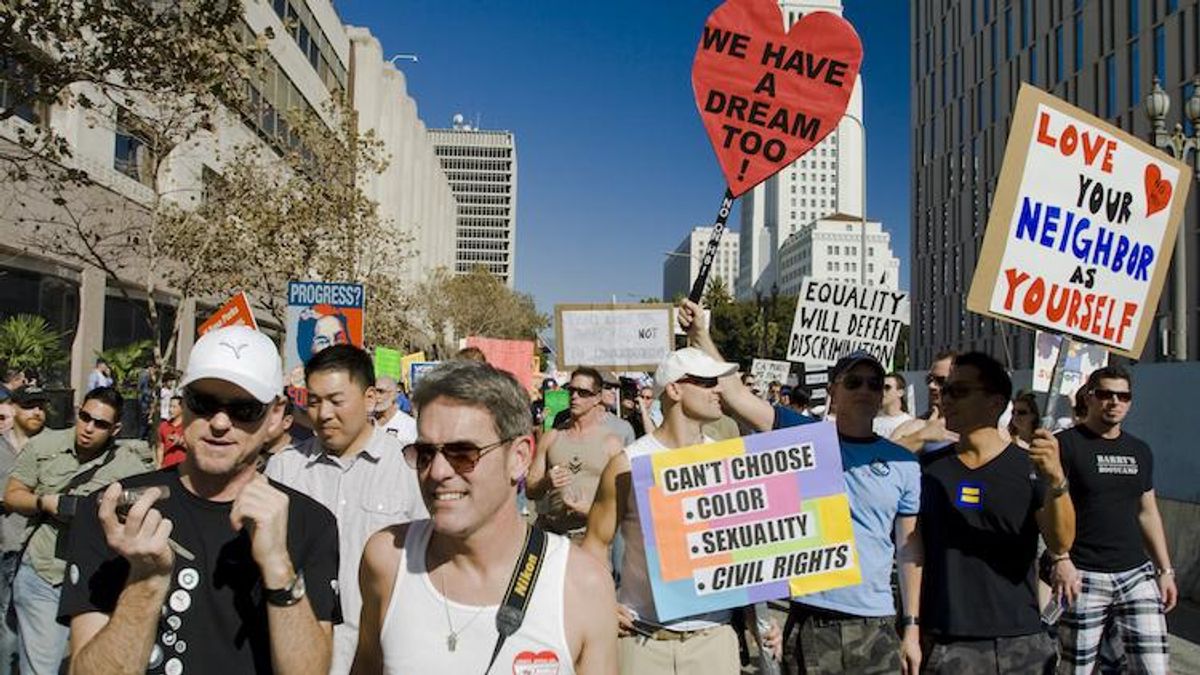 LGBTQ+ protest march