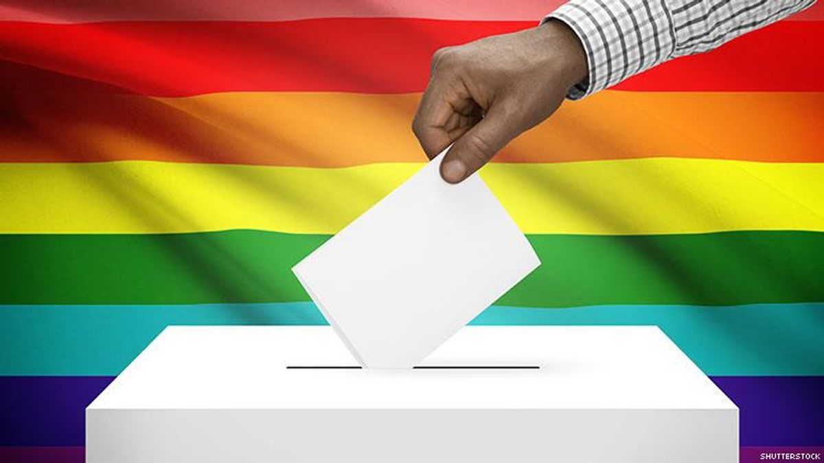 LGBTQ Voters Posing, Pondering, and Politicking on Election Day