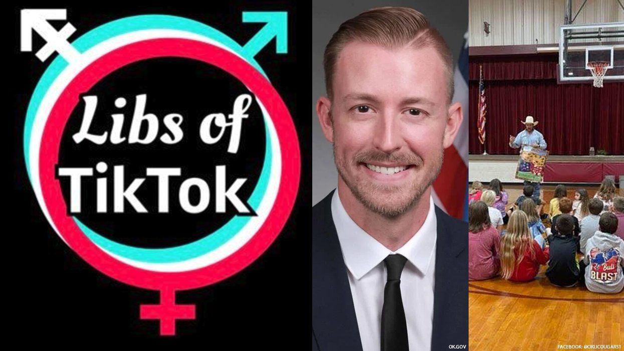 Libs of Tiktok, Ryan Walter, and schoolchildren at an assembly