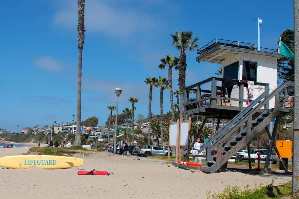 Lifeguard stand in Laguna Beach