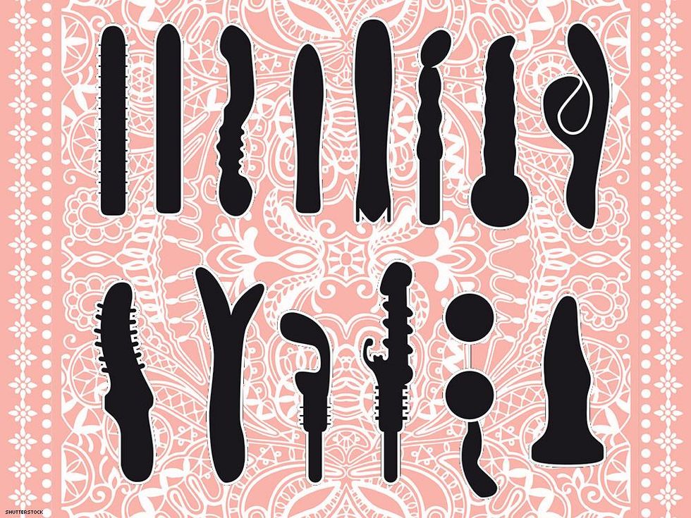 Light pink on left = dildo fucker. Light pink on right = dildo fuckee.