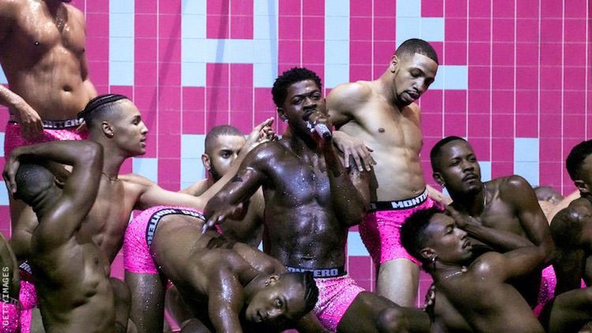 Lil Nas X performing at MTV VMA 2021 Awards