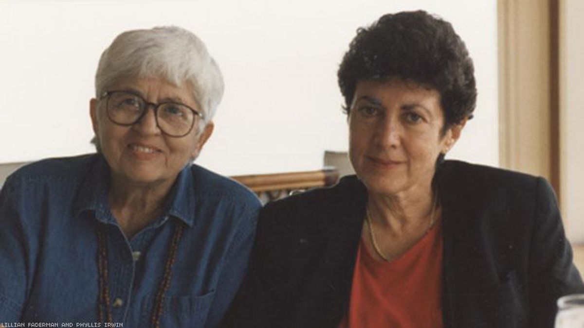 Lillian Faderman and Phyllis Irwin