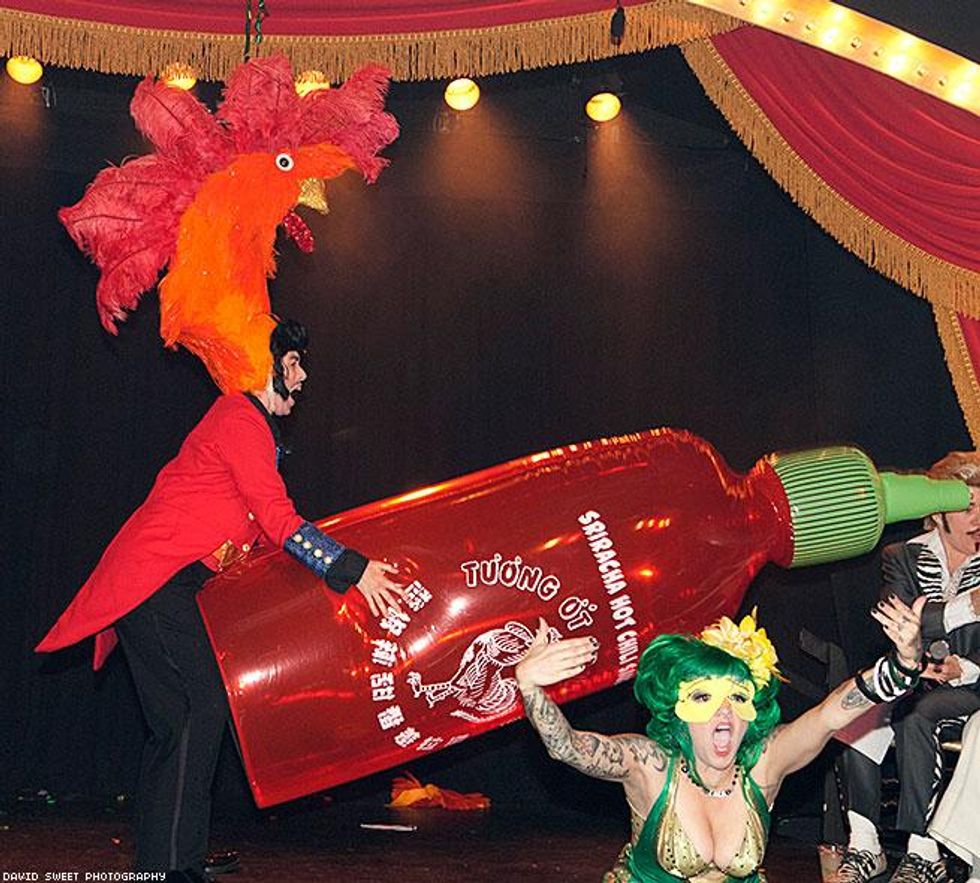 Lord Satan performing "Hot Hot Hot"