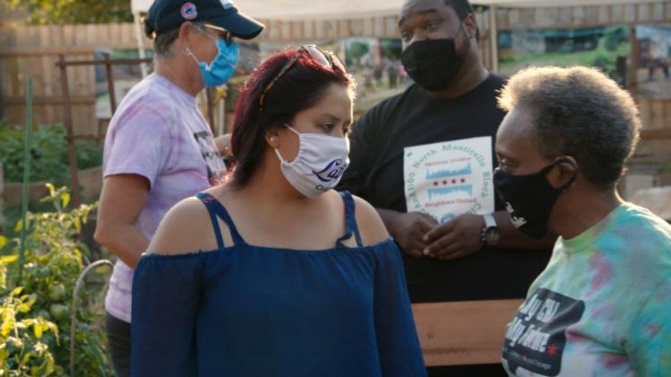 Lori Lightfoot in Humboldt Park