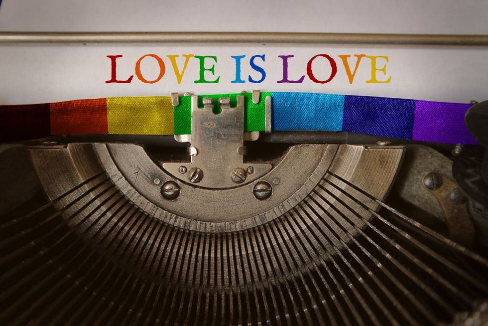 Love is Love on typewriter