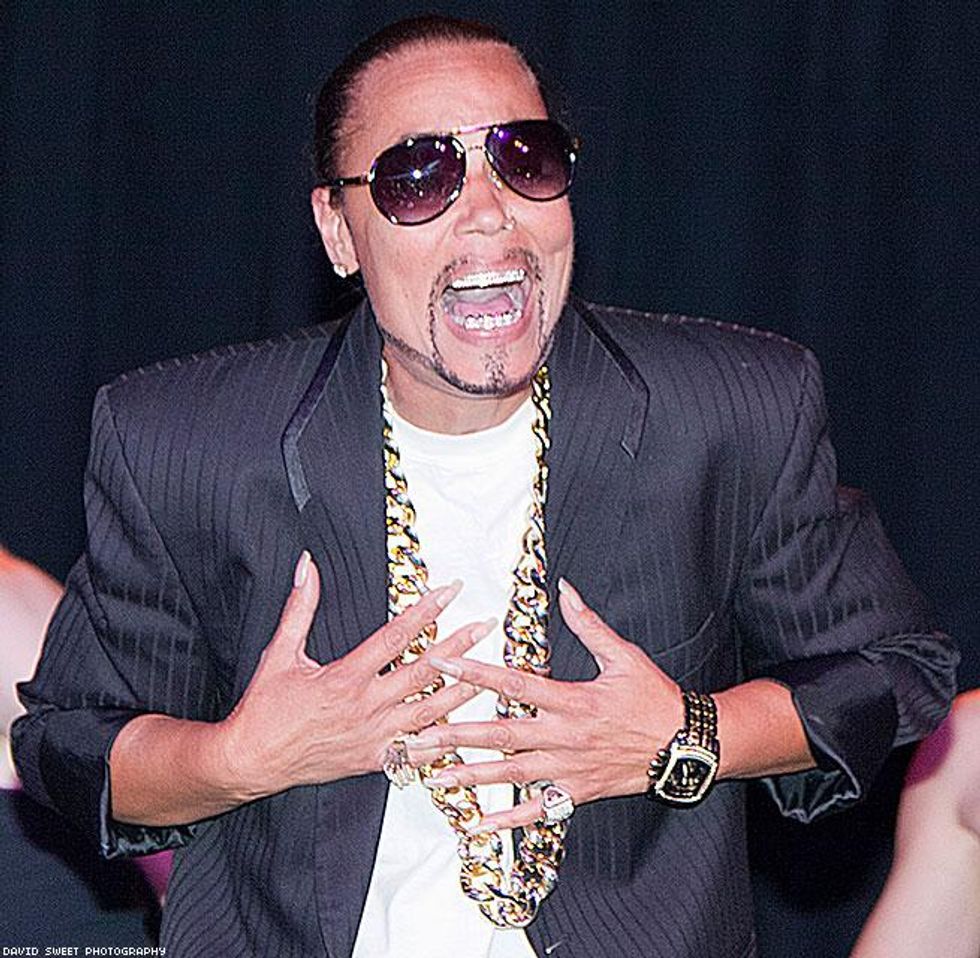 Madd Dogg 20/20, last year's winner, doing his stepping-down performance