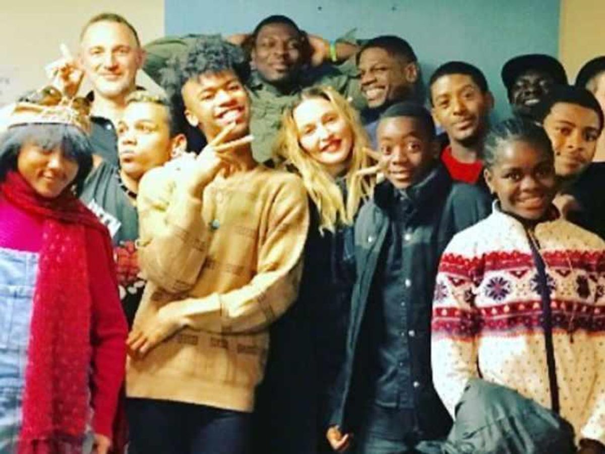Madonna and young people