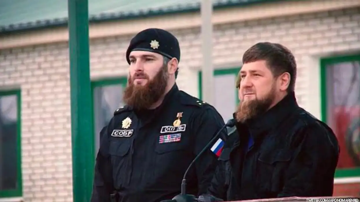 Magomed Tushayev next to Ramzan Kadyrov