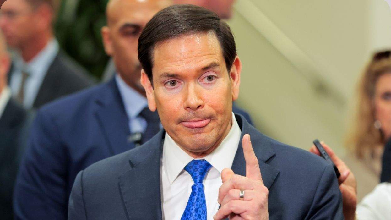 marco rubio with his tongue sticking out