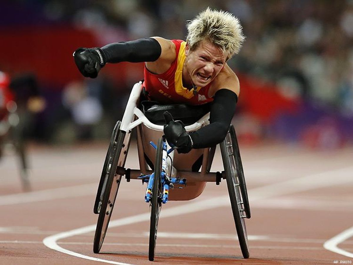 Marieke Vervoort won gold for this race during the 2012 Paralympic Games in London