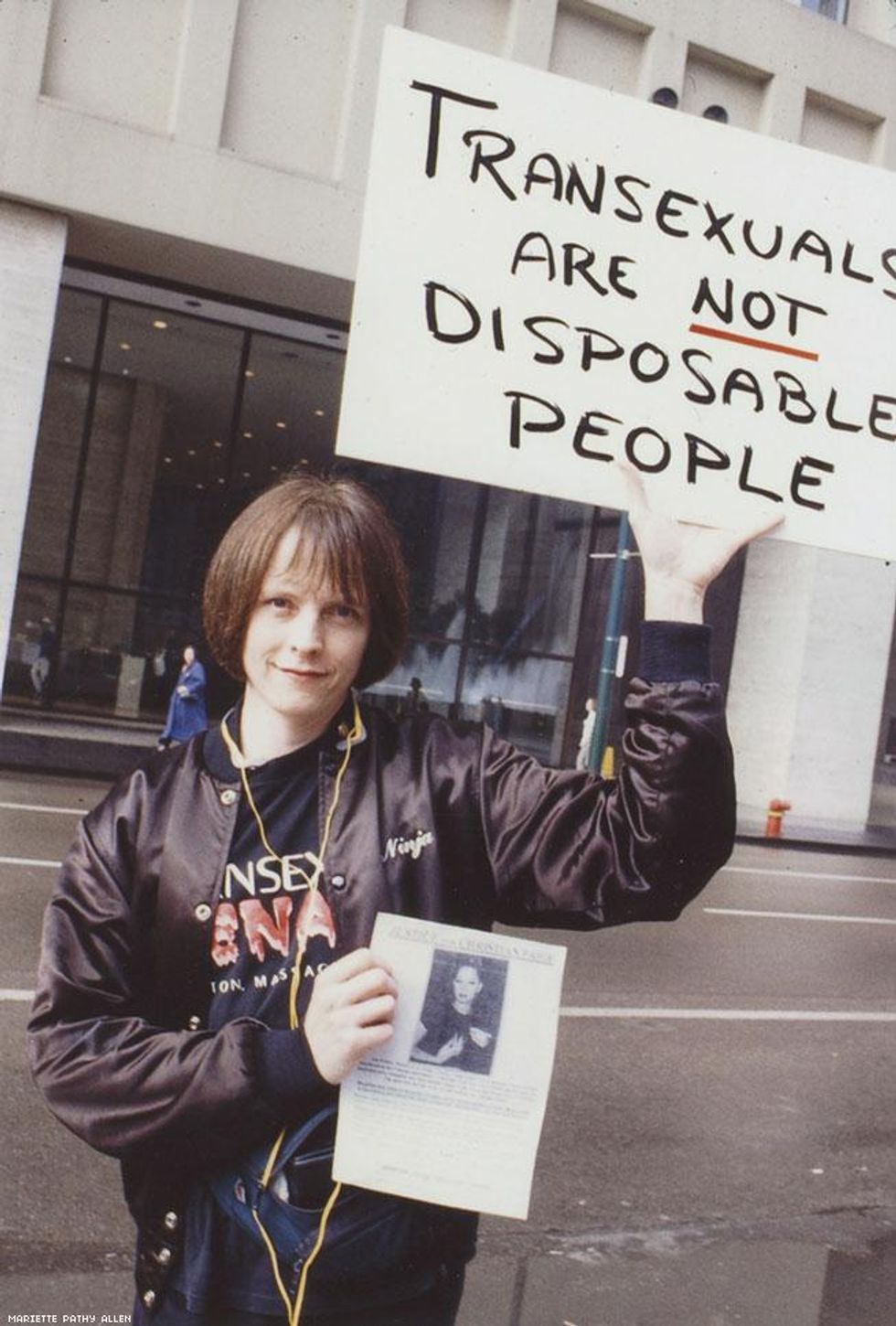 Mariette Pathy Allen, Nancy at the Christian Paige Murder Vigil, 1996. Courtesy of the artist.