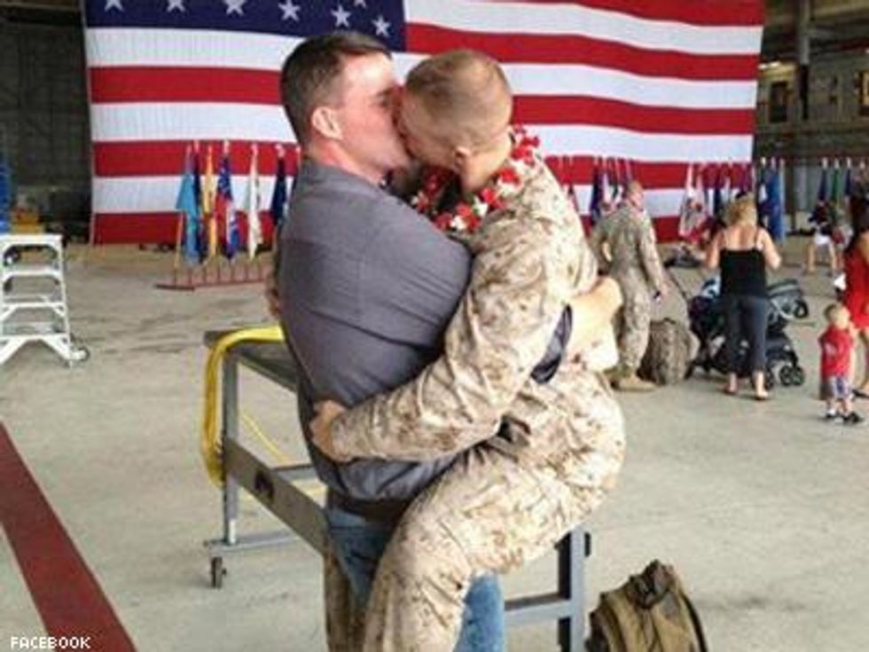 WATCH Meet The Gay Marine Whose Homecoming Kiss Went Viral