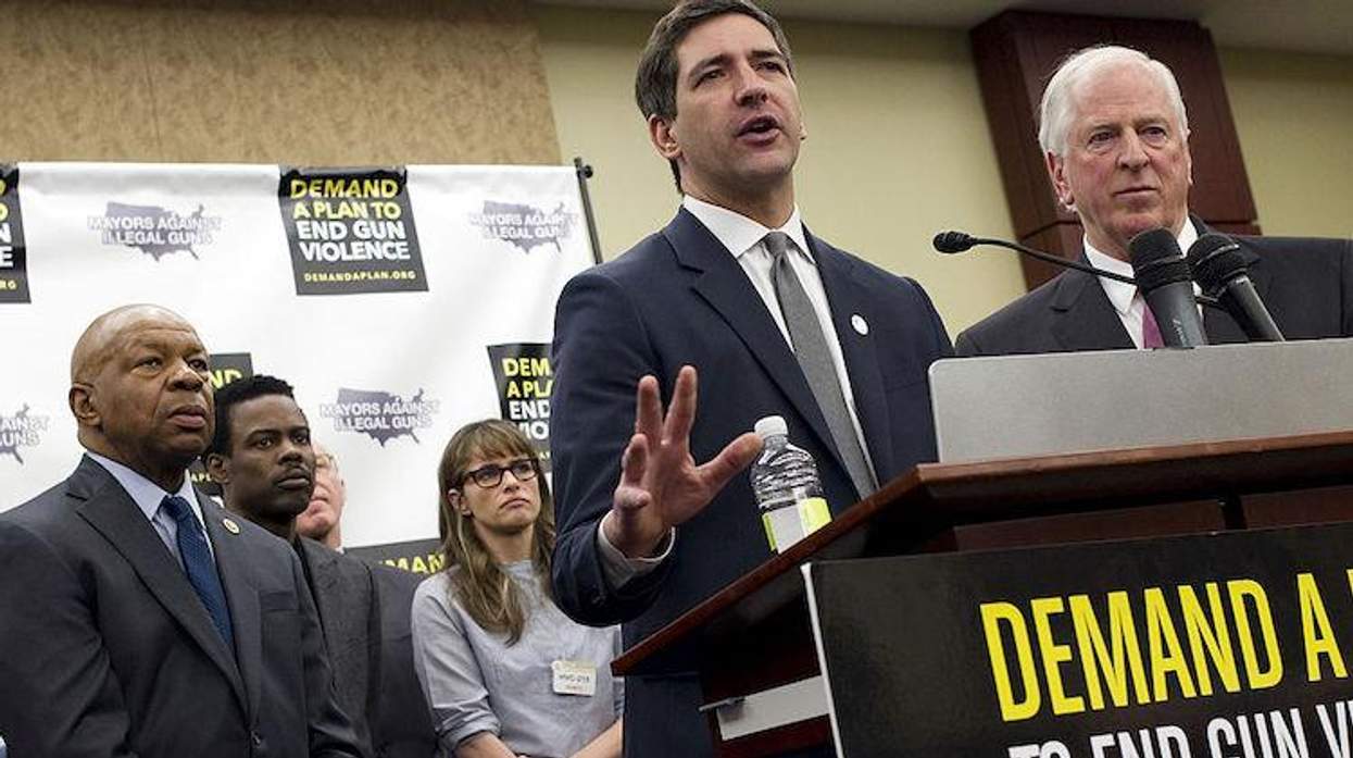 Mark Glaze with lawmakers and celebrities