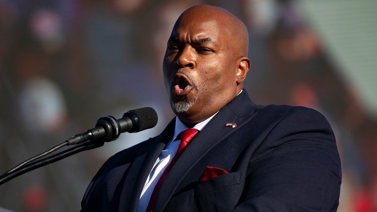 Mark Robinson Crazy Quotes speaking at a podium