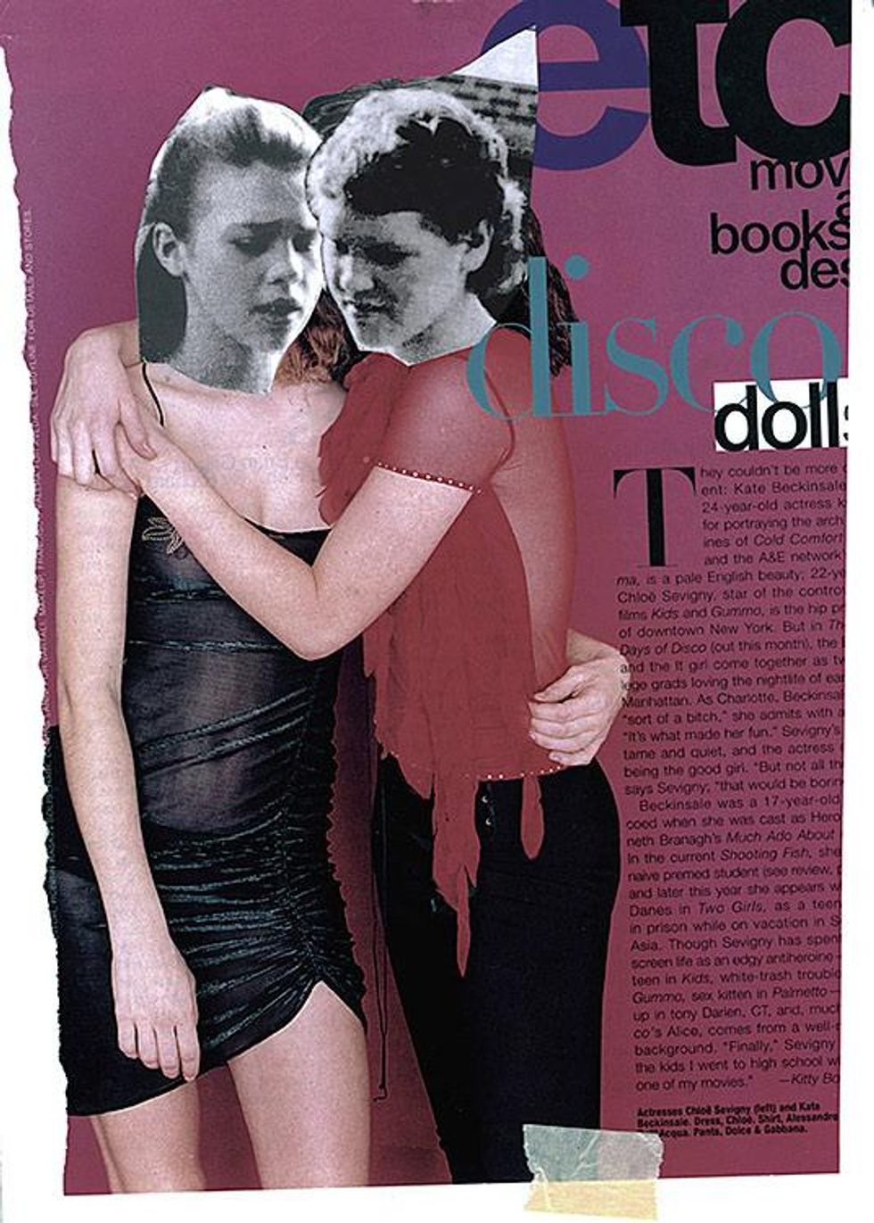 Marlene McCarty, Camellia Lou + Stephanie Dawn Fries, c. 1994-98. Mixed media collage, 11.75 x 8.5 inches. Courtesy of the artist and Sikkema Jenkins & Co.