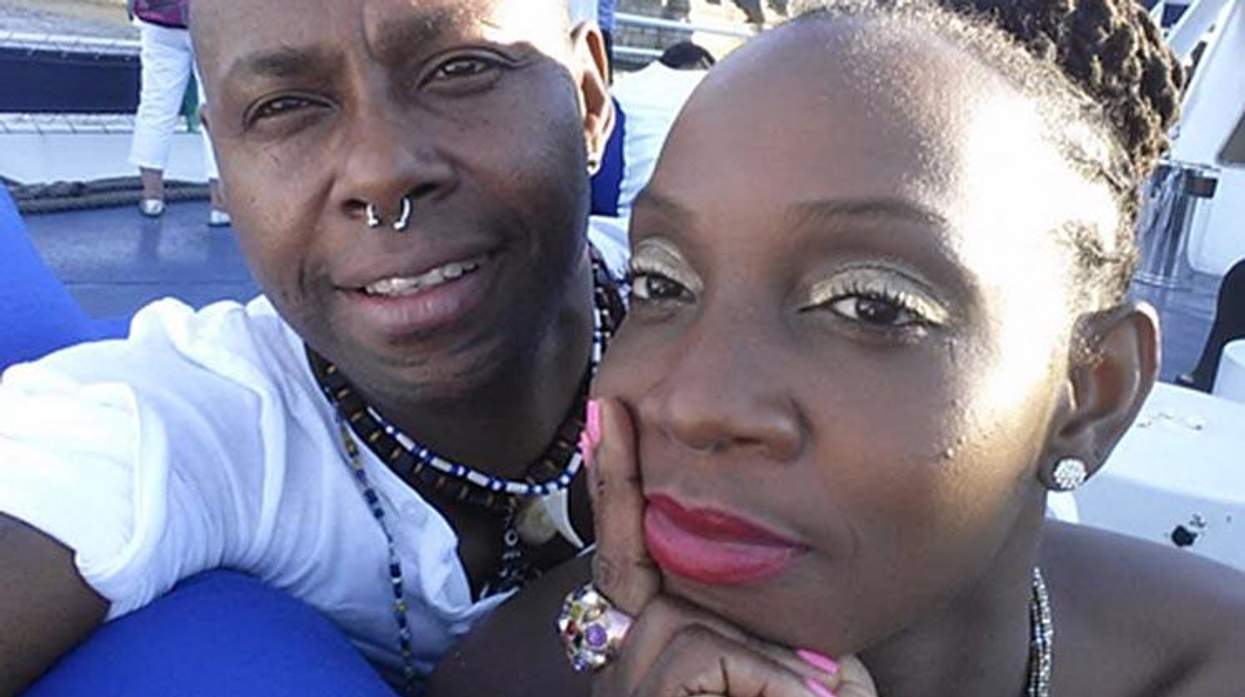 Marlow White, left, and his partner, Nathalie Lewis